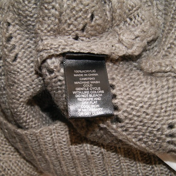 Moon & Madison Grey Knit Long Sleeve Tie Up Back Detail‎ Sweater Top - Picture 4 of 5